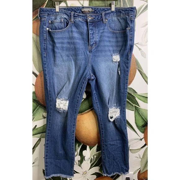 torrid Denim - Torrid Size 18R High Rise Straight Denim Jeans Cotton Blend Blue